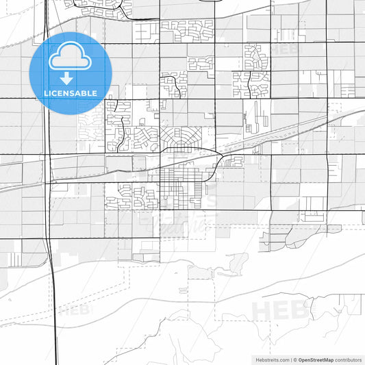 Vector PDF map of Buckeye, Arizona, United States