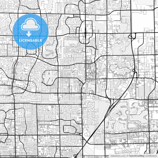 Vector PDF map of Margate, Florida, United States