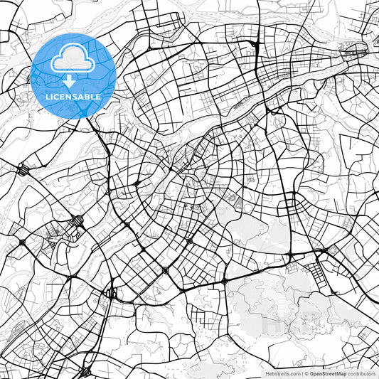 Vector PDF map of Dongguan, China