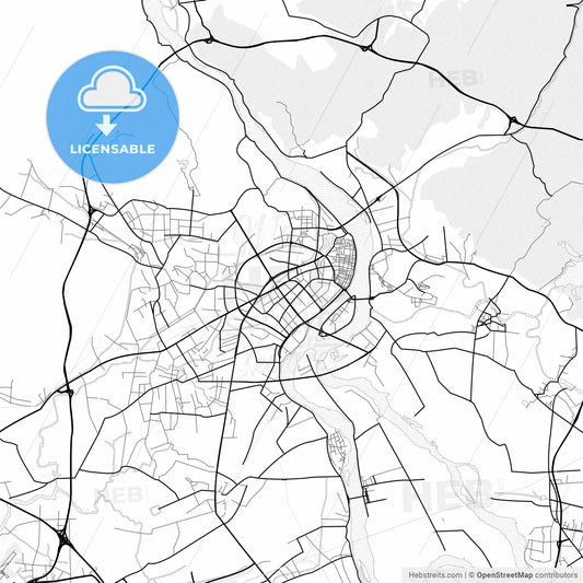 Vector PDF map of Chaozhou, China