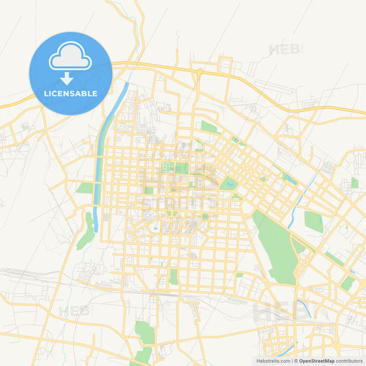 Printable street map of Baotou, China