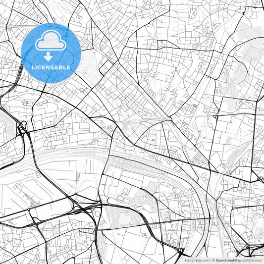 Vector PDF map of Épinay-sur-Seine, France