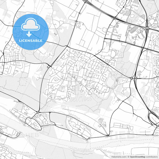 Vector PDF map of Saint-Herblain, France