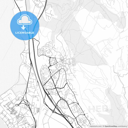 Vector PDF map of Vitrolles, France