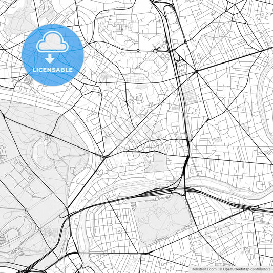 Vector PDF map of Nogent-sur-Marne, France