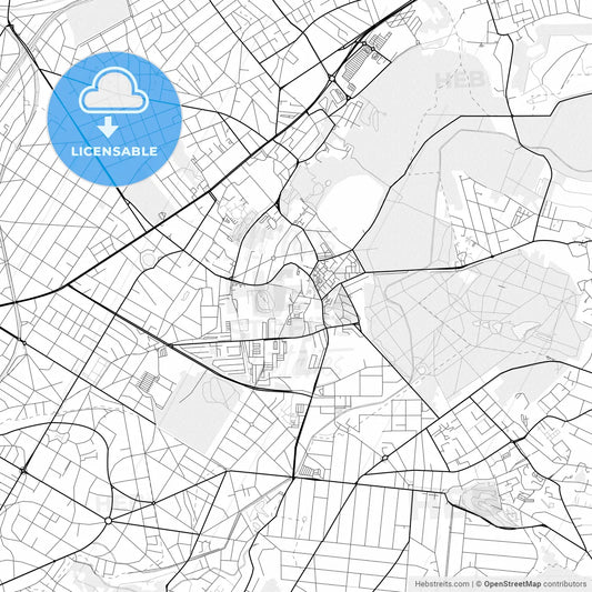 Vector PDF map of Clichy-sous-Bois, France