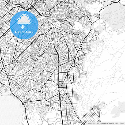 Vector PDF map of Ilioupoli, Greece