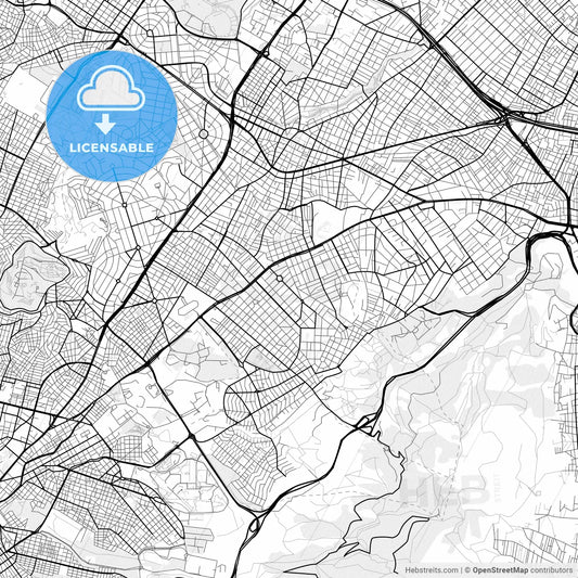 Vector PDF map of Cholargos, Greece