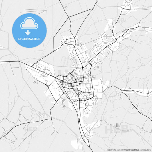 Vector PDF map of Miercurea Ciuc, Romania