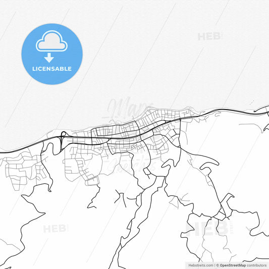 Vector PDF map of Karamürsel, Turkey