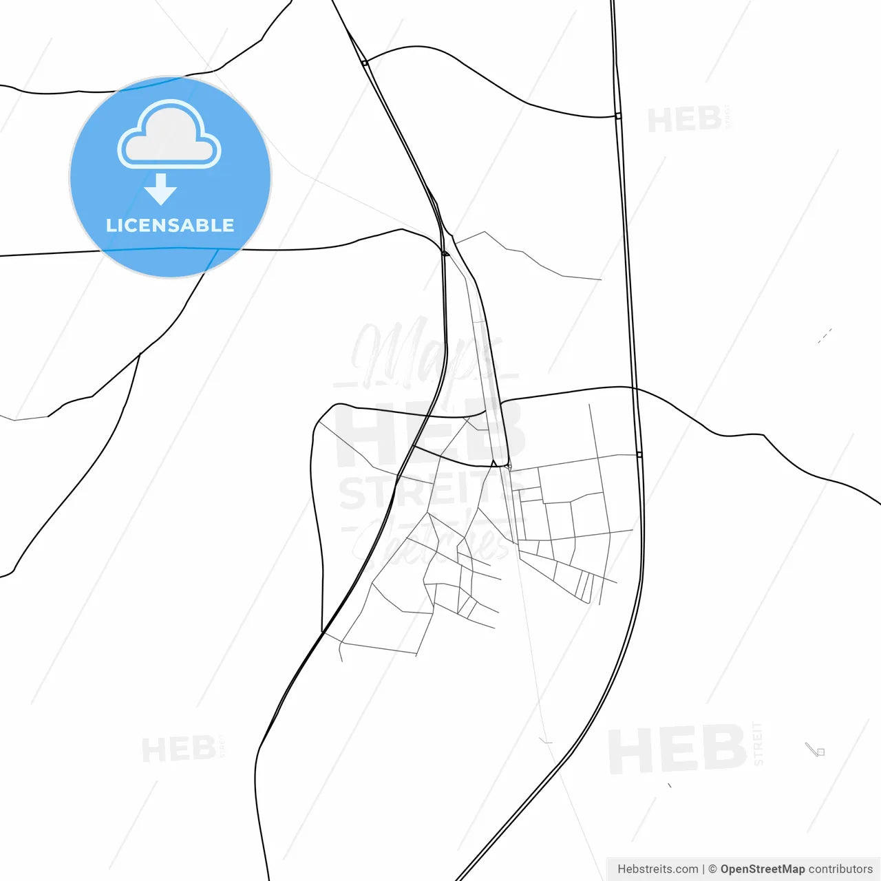 Vector PDF map of İslahiye, Turkey