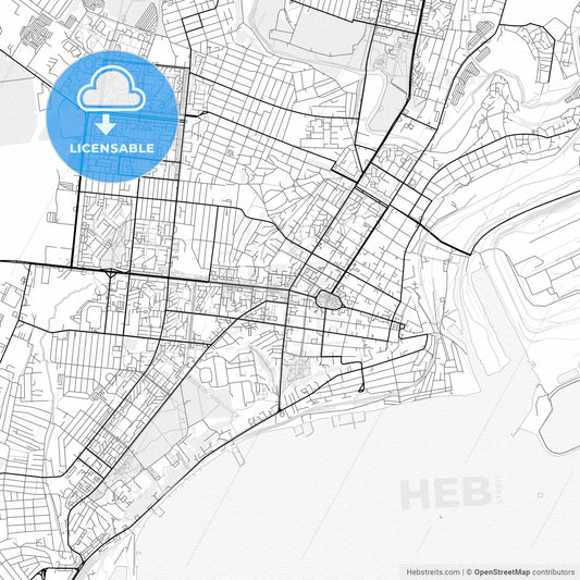 Vector PDF map of Mariupol, Ukraine