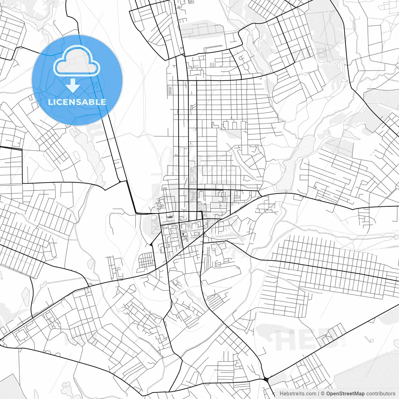 Vector PDF map of Makiivka, Ukraine