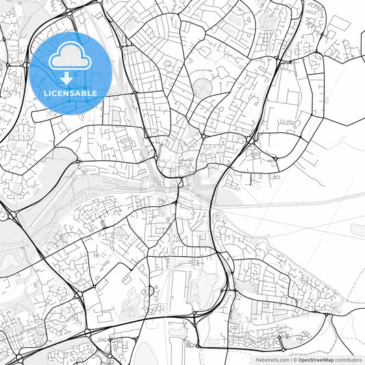 Vector PDF map of Peterborough, England