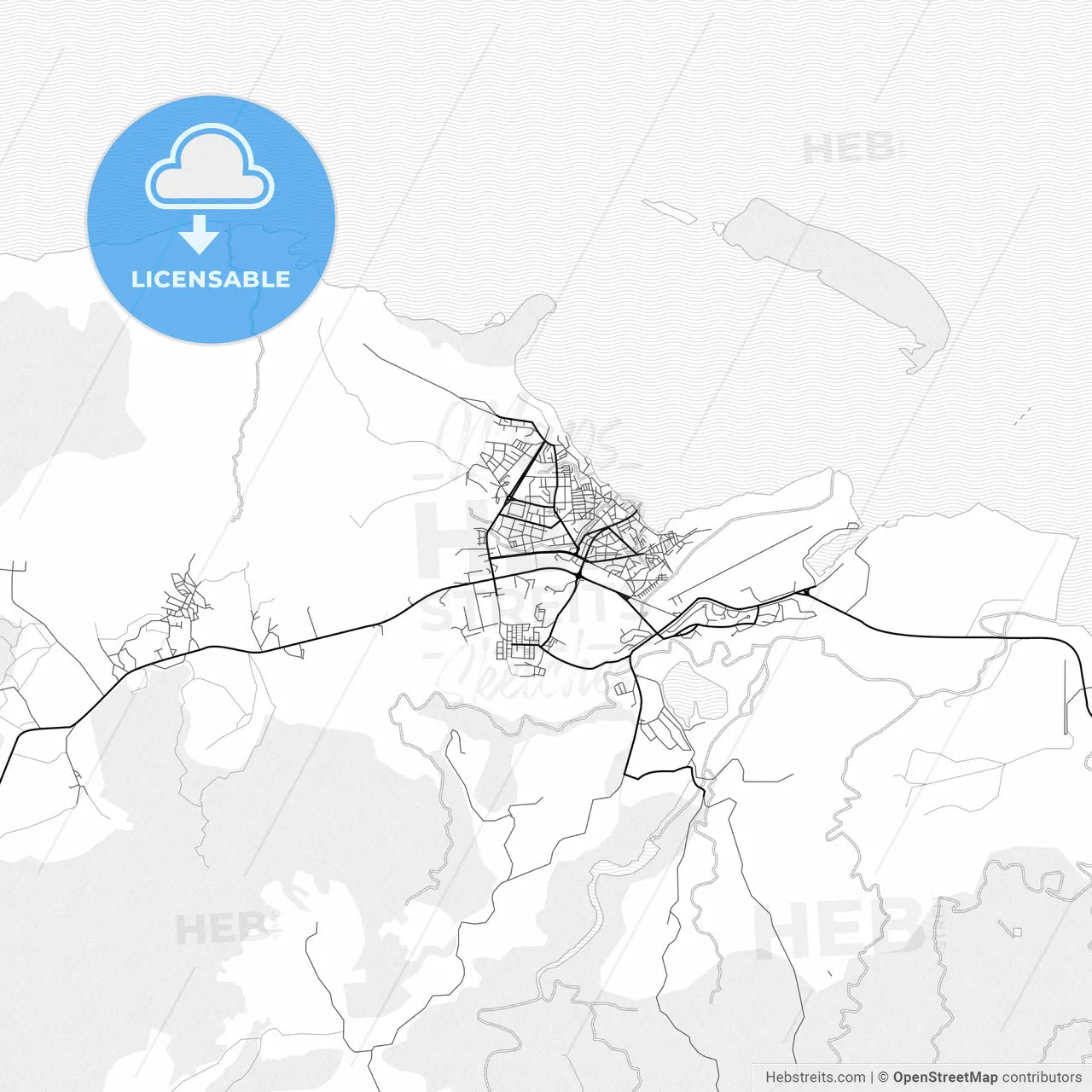 Vector PDF map of Moa, Cuba