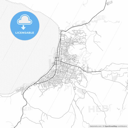 Vector PDF map of Saint-Marc, Haiti