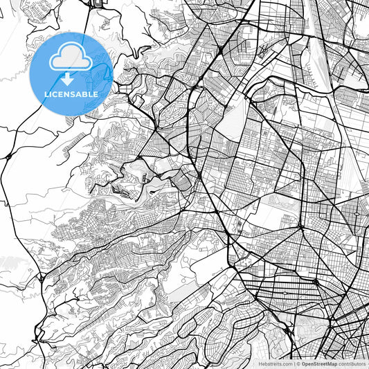 Vector PDF map of Naucalpan, Mexico