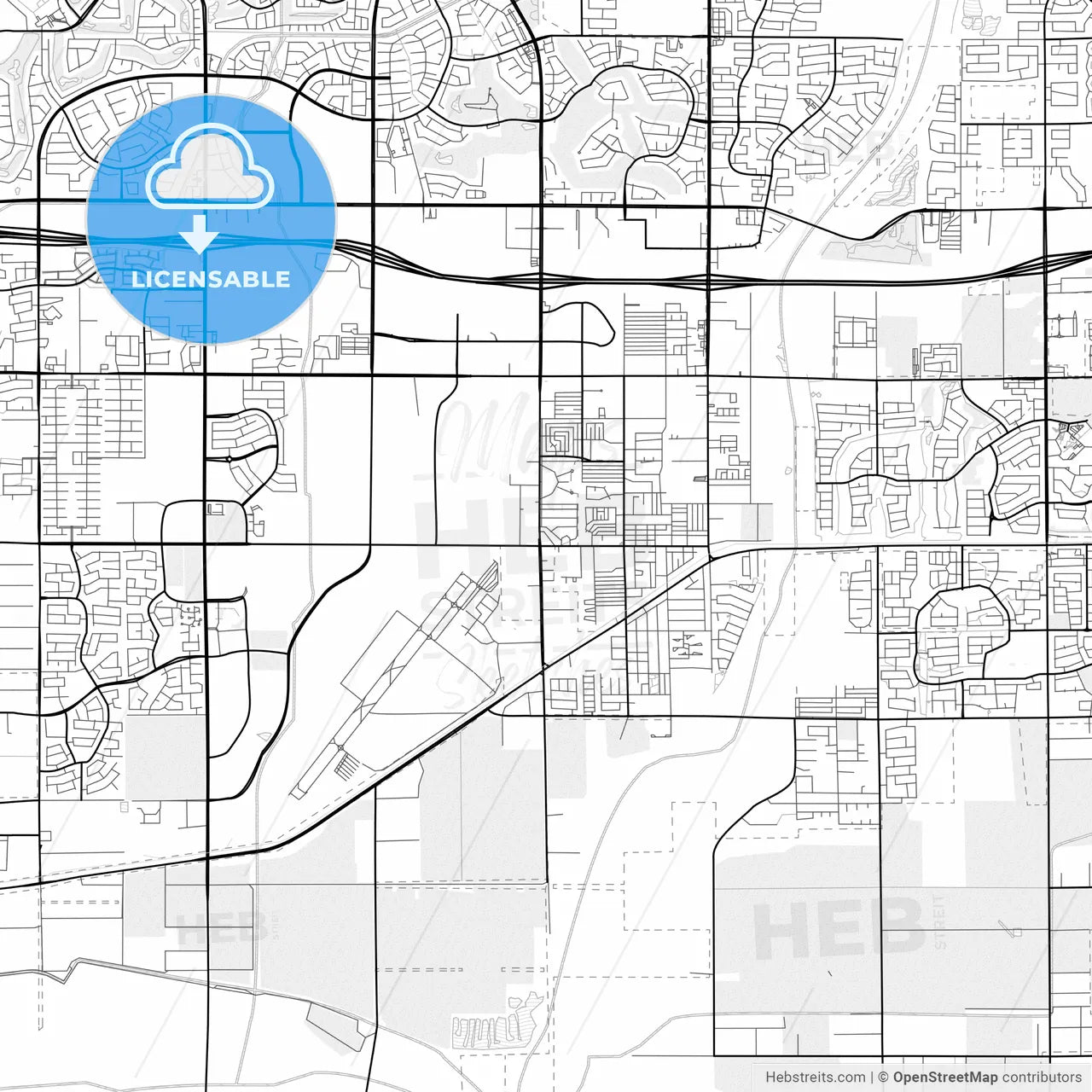 Vector PDF map of Goodyear, Arizona, United States