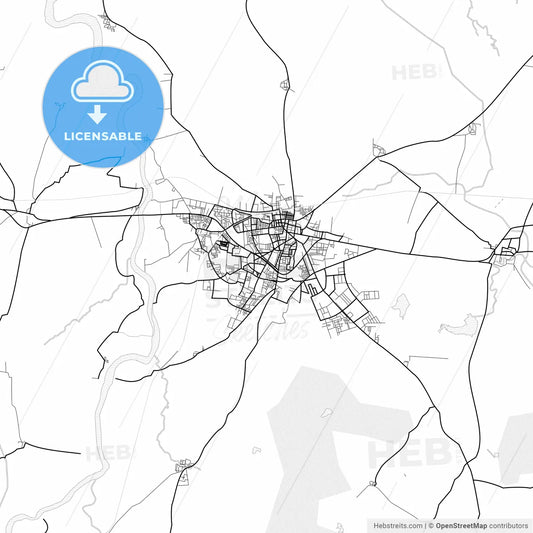 Vector PDF map of Jalgaon, India