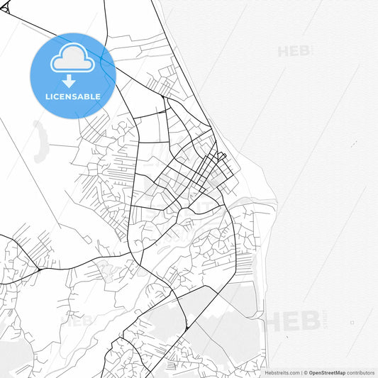 Vector PDF map of Lankaran, Azerbaijan