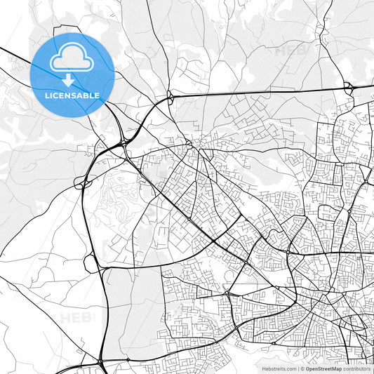 Vector PDF map of Aradíppou  , Cyprus