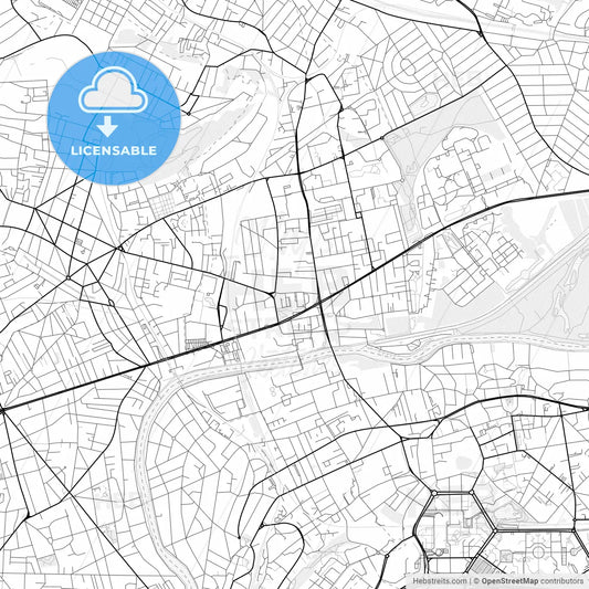 Vector PDF map of Neuilly-sur-Marne, France