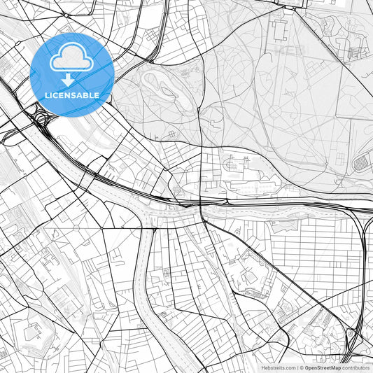 Vector PDF map of Charenton-le-Pont, France