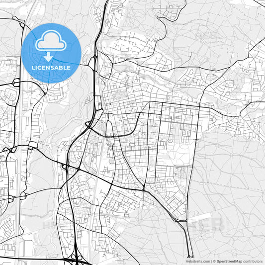 Vector PDF map of Erlangen, Germany