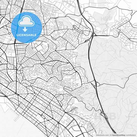 Vector PDF map of Sykies, Greece