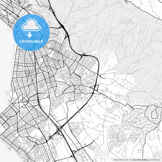 Vector PDF map of Pylaia, Greece