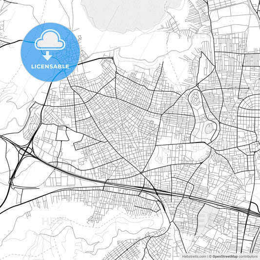 Vector PDF map of Ano Liosia, Greece