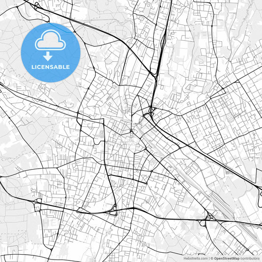 Vector PDF map of Gallarate, Italy