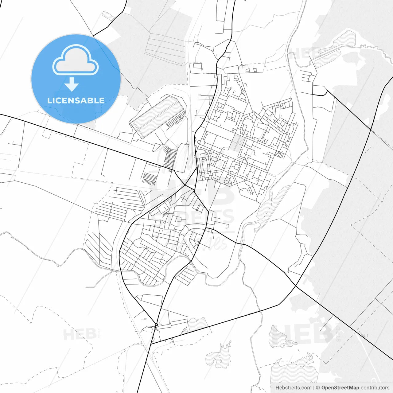 Vector PDF map of Chervonohrad, Ukraine