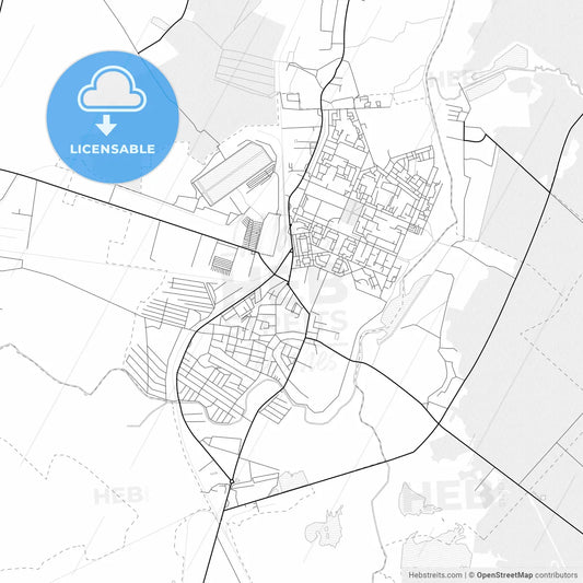Vector PDF map of Chervonohrad, Ukraine