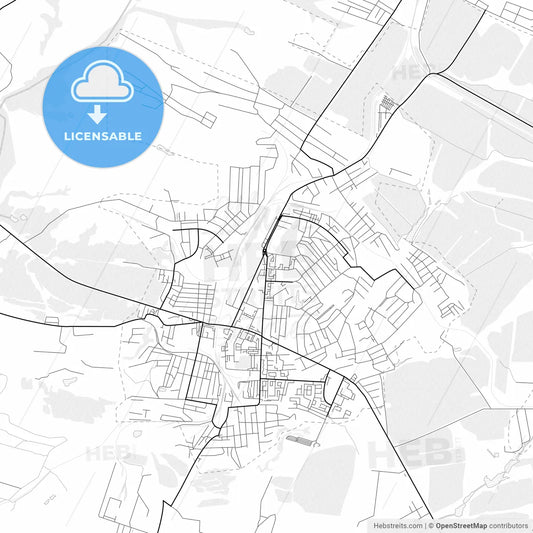 Vector PDF map of Antratsyt, Ukraine