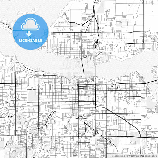 Vector PDF map of Bradenton, Florida, United States