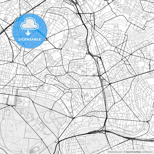 Vector PDF map of Fontenay-sous-Bois, France