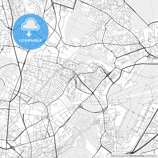 Vector PDF map of Garges-lès-Gonesse, France