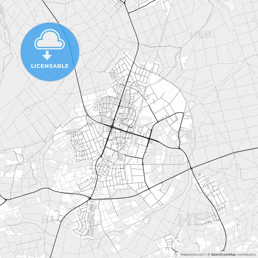 Vector PDF map of Dietzenbach, Germany