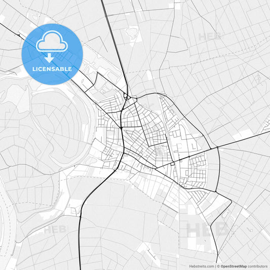 Vector PDF map of Lampertheim, Germany