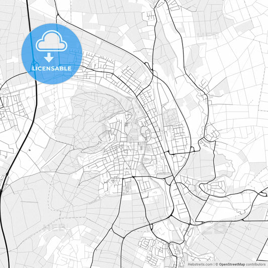 Vector PDF map of Bad Nauheim, Germany