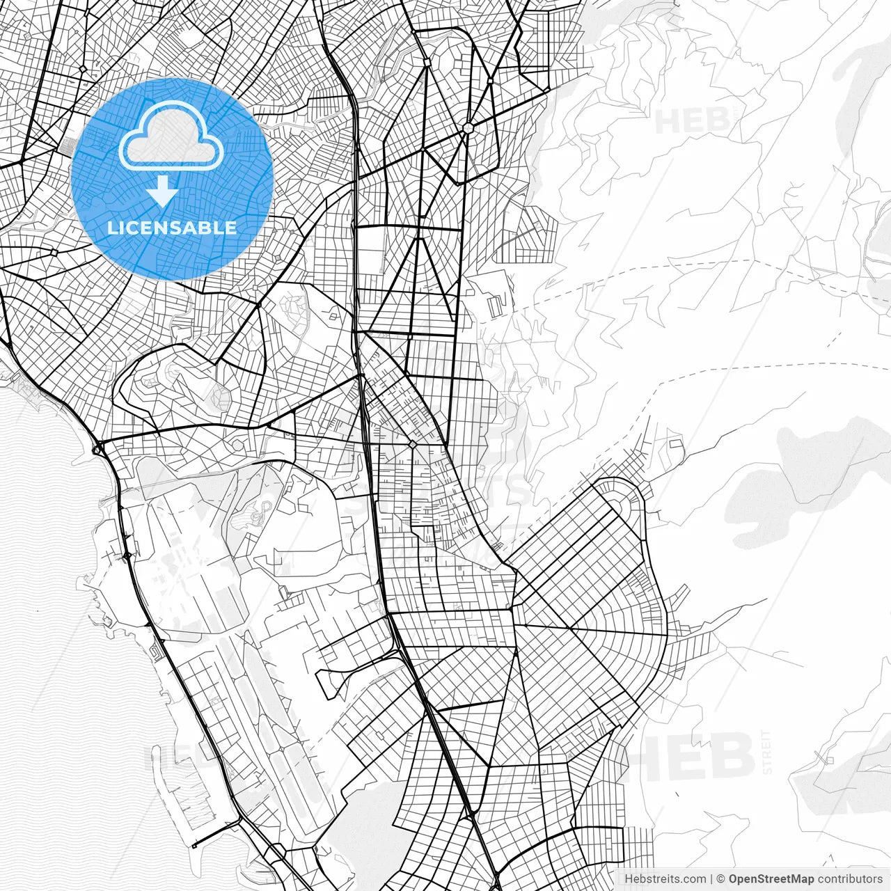 Vector PDF map of Argyroupoli, Greece