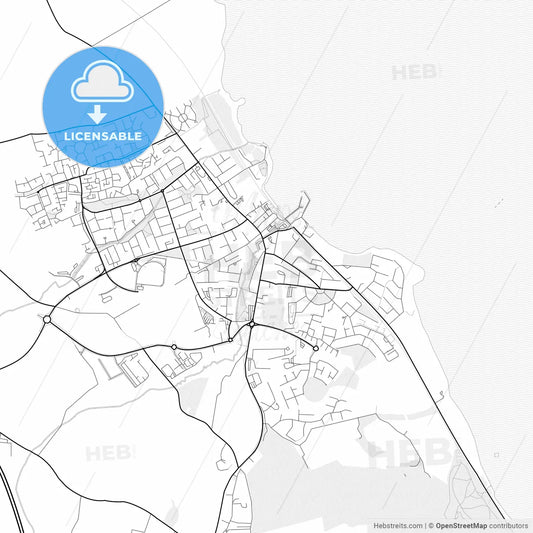 Vector PDF map of Balbriggan, Ireland