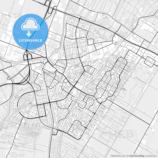 Vector PDF map of Purmerend, Netherlands