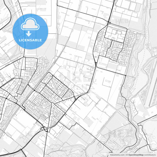 Vector PDF map of Lansingerland, Netherlands