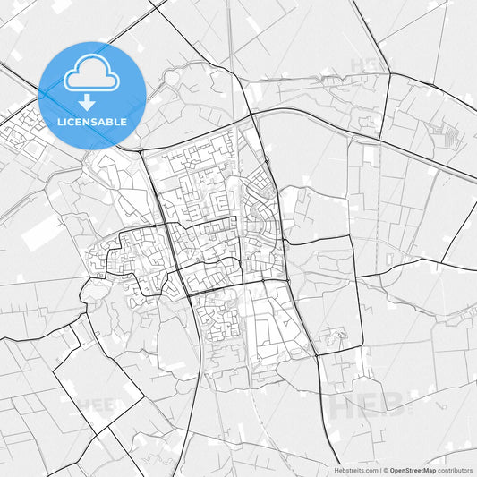 Vector PDF map of Schagen, Netherlands