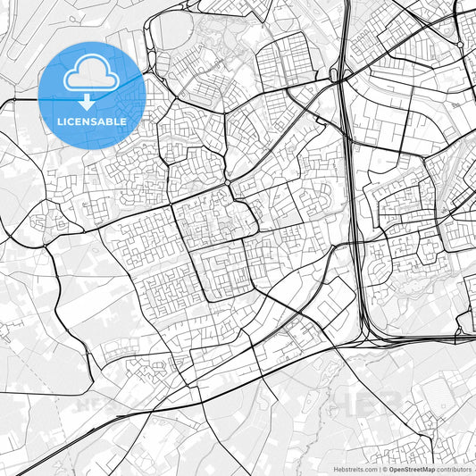 Vector PDF map of Veldhoven, Netherlands