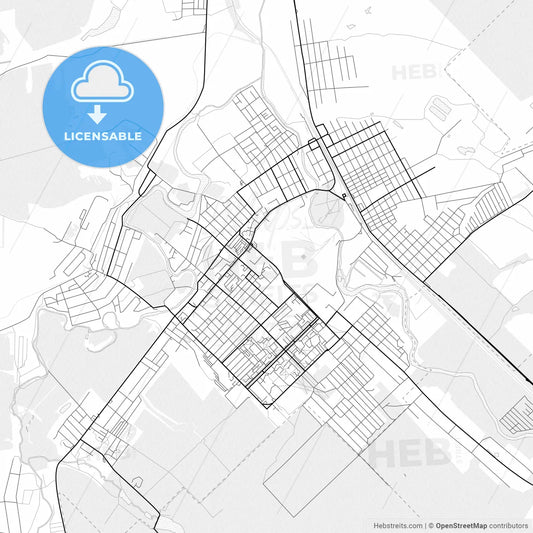 Vector PDF map of Druzhkivka, Ukraine