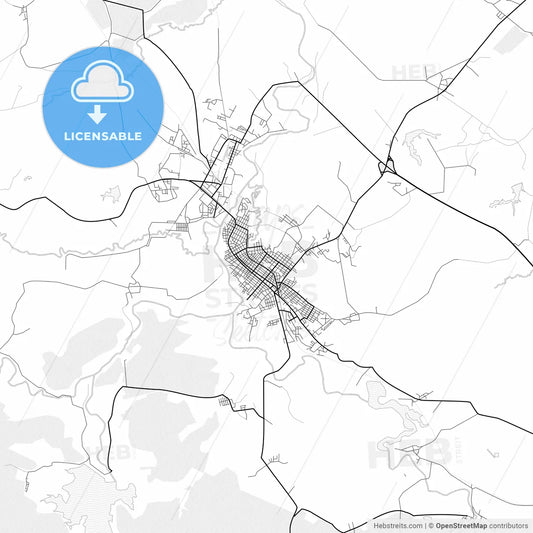 Vector PDF map of Palma Soriano, Cuba