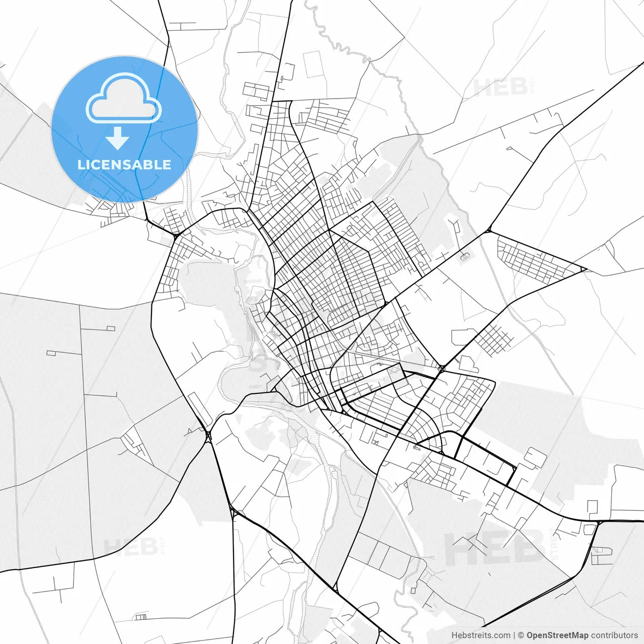Vector PDF map of Bayamo, Cuba